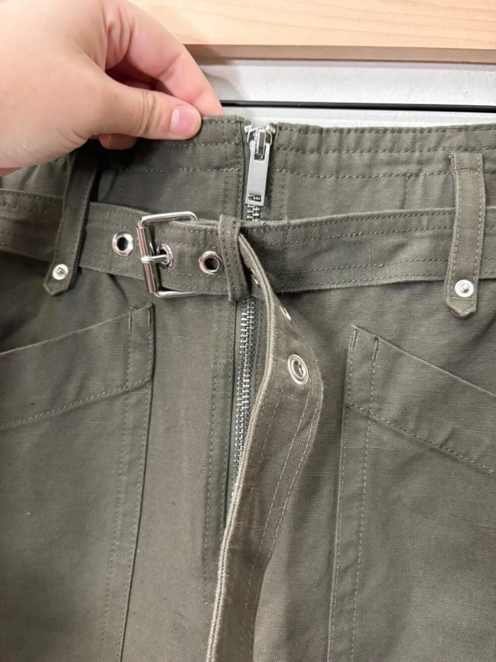 NEW Banana Republic Paperbag Belted High-Rise Tapered Relaxed-Fit Linen Pants